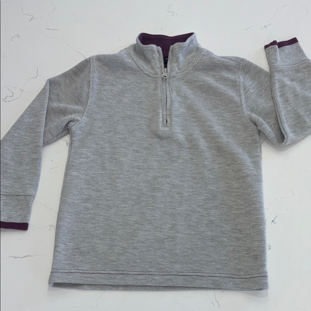 GAP Kids Quarter‑Zip Pullover – Grey, Size Small (6/7)